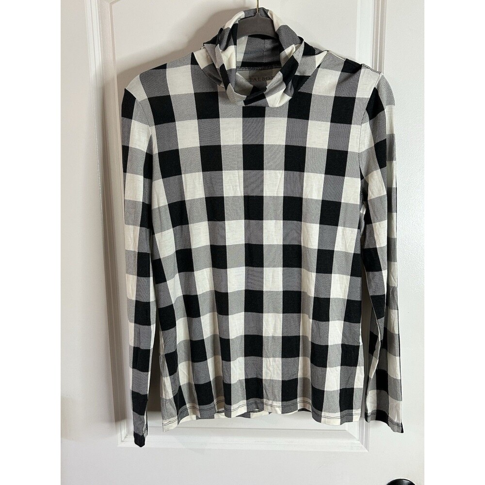 Talbots Women’s Size Medium Buffalo Plaid Turtleneck Thermawarmth Top